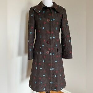 Irene Van RYB Brown Long Wool Coat Size 36/US Size 6